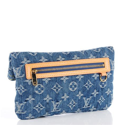 louis vuitton blue clutch